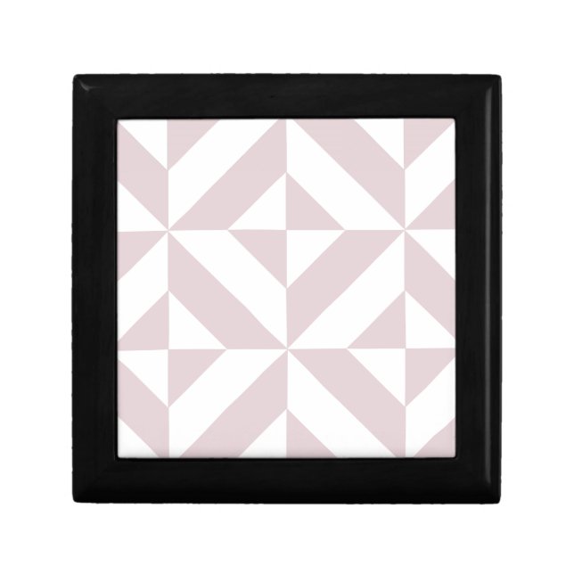 Lilac Purple Geometric Deco Cube Pattern Gift Box (Front)