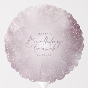 Lilac purple glitter elegant birthday brunch chic balloon
