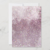 Lilac purple glitter elegant birthday brunch chic invitation (Back)
