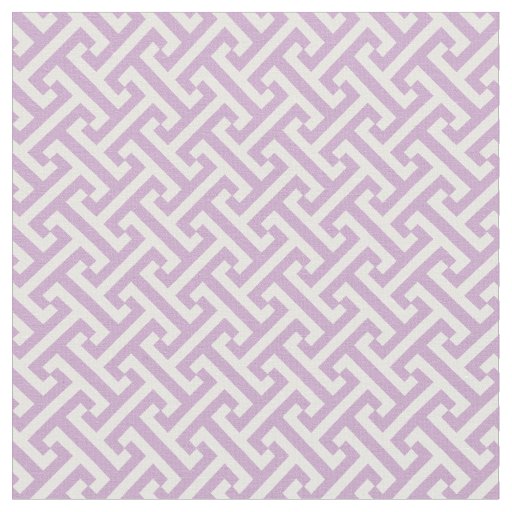 Lilac Purple Greek Key Pattern Fabric