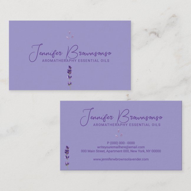 Lilac Purple Lavender Business Card