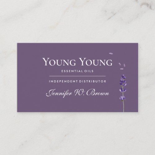 Lilac Purple Lavender Essential Oils Business Card
