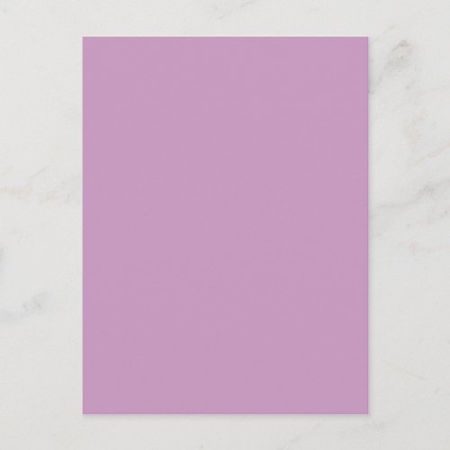 Lilac Purple Lavender Solid Trend Color Background Postcard