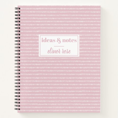 Lilac Purple Modern Hand Painted White Stripe Notebook