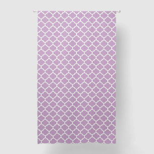 Lilac Purple Moroccan Pattern Tile Curtain