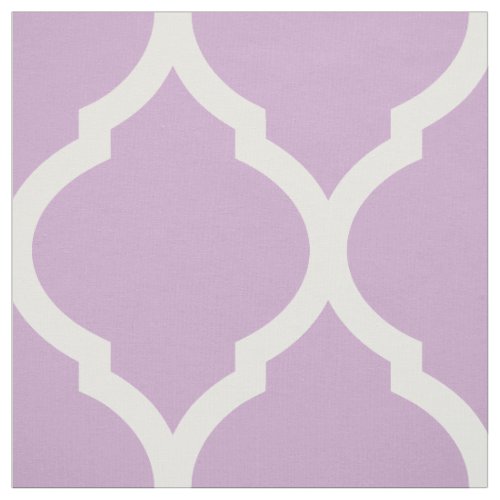 Lilac Purple Moroccan Quatrefoil Large Scale Fabric