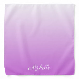 Lilac purple ombre personalized name bandana