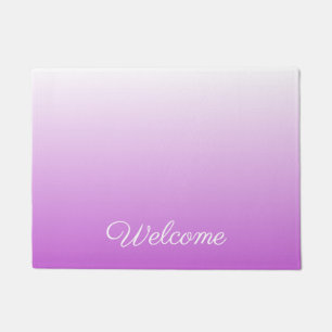 Lilac purple ombre personalized name doormat