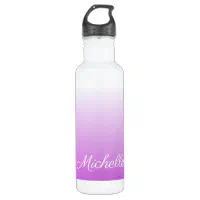 Preppy Watercolor Hearts in Blue Stainless Steel Water Bottle 