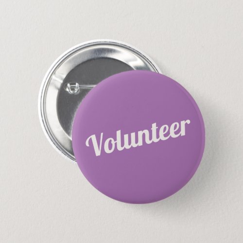 Lilac Purple Pin_back Volunteer Buttons