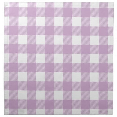 Lilac Purple Preppy Buffalo Check Plaid Napkin