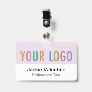 Lilac Purple PVC Name Badge Lanyard Clip or Reel