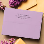 Lilac Purple Return Address  Envelope<br><div class="desc">This lilac purple return address envelope is a beautiful color ideal for sending correspondence, invitations - anything special to friends, family or guests to any event you are holding. From birthdays to weddings, this shade of purple is so pretty it would be suitable for any occasion. It is so easy...</div>