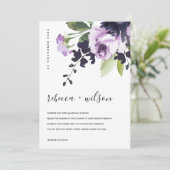 LILAC PURPLE ROSE PEONY FLORAL WATERCOLOR WEDDING (Standing Front)