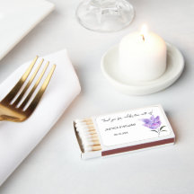 Lilac Purple Watercolor Floral Wedding Elegant