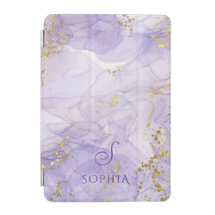 Lilac purple watercolor Ink Customizable iPad Mini Cover