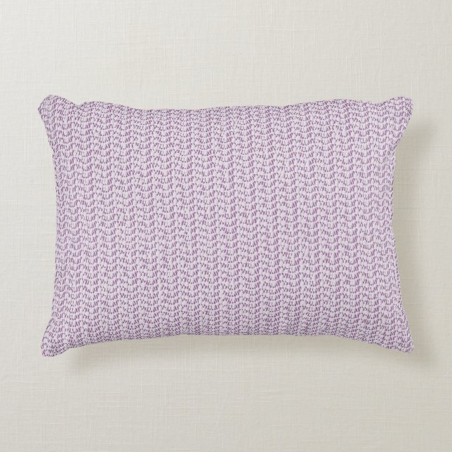 Lilac Purple Weave Mesh Look Accent Pillow (Front)
