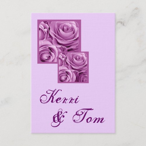 LILAC PURPLE Wedding Reception Card Custom Invitation