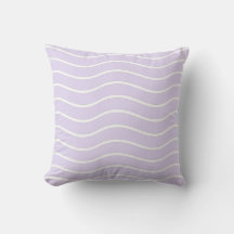 Lilac Purple & White Wavy Lines Design