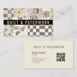 Lilac Quilt Patchwork Handmade Clothing  Business Card