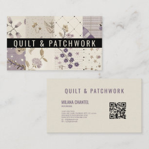 Lilac Quilt Patchwork Handmade Clothing  Business Card