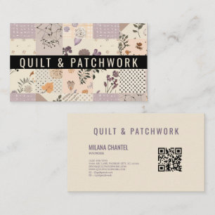 Lilac Quilt Patchwork Handmade Clothing  Business Card