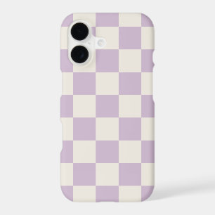 Lilac Retro Check iPhone 17 Case