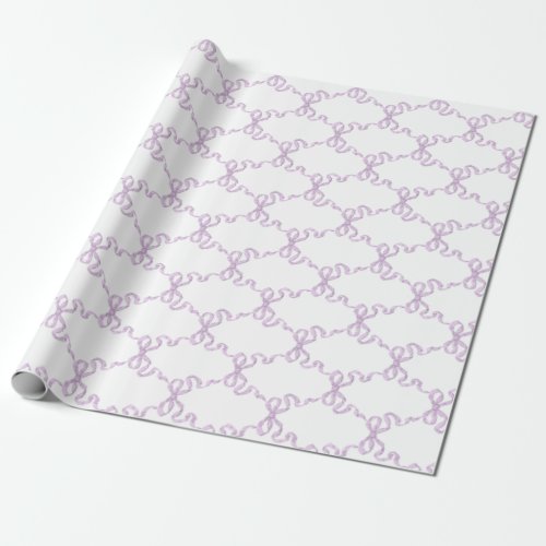 lilac Ribbon Trellis Wrapping Paper