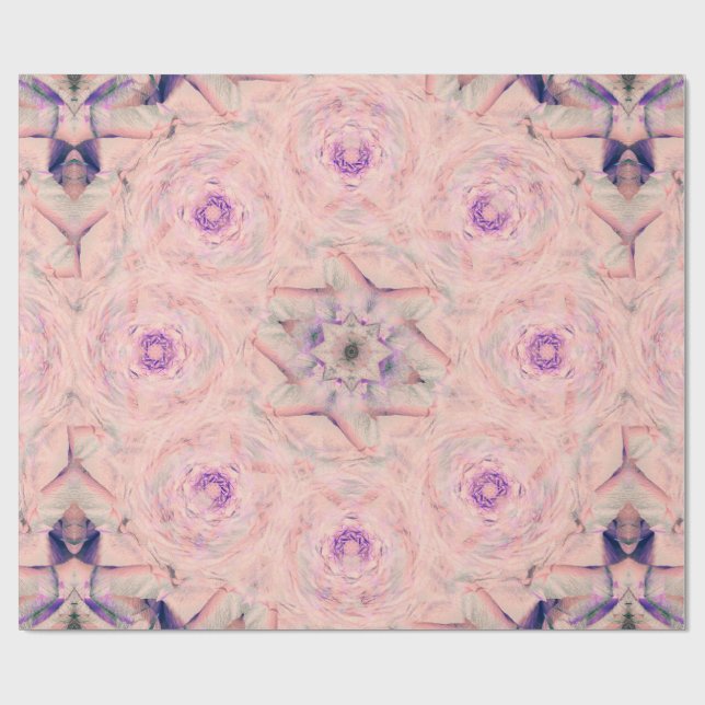 Lilac Rose Brooch Wrapping Paper (Flat)