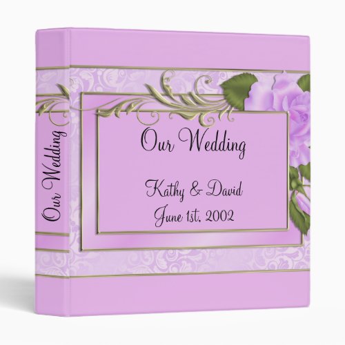 Lilac Roses Wedding Binder