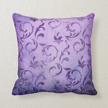 Lilac Shabby Vintage Cushion by BamalamArt at Zazzle