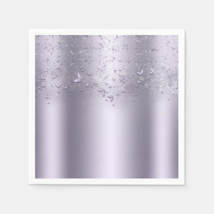 Lilac Shimmer Flutter Butterfly Sweet 16 Party Napkins