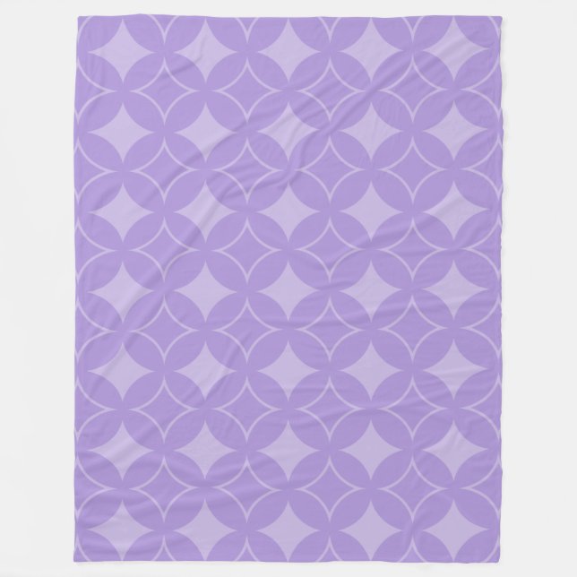 Lilac shippo pattern fleece blanket (Front)