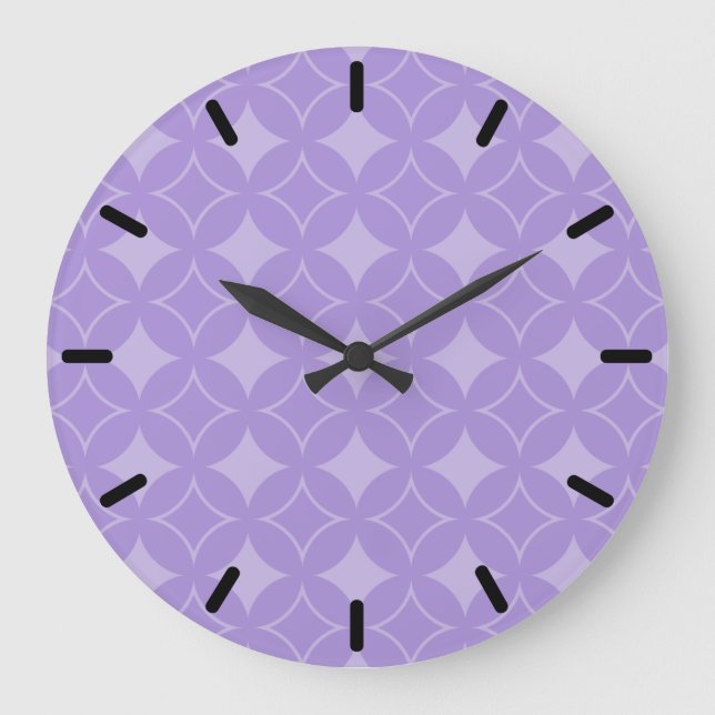 Lilac shippo pattern large clock (Front)