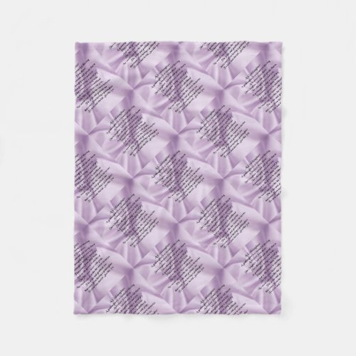 Lilac Silk Goddaughter Fleece Blanket