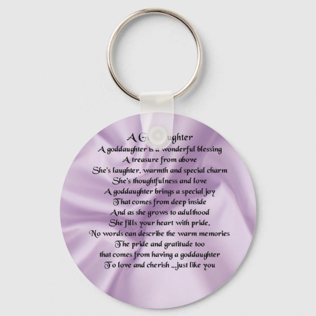 Lilac Silk Goddaughter Keychain (Front)