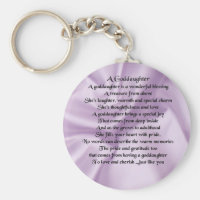 Lilac Silk Goddaughter Keychain
