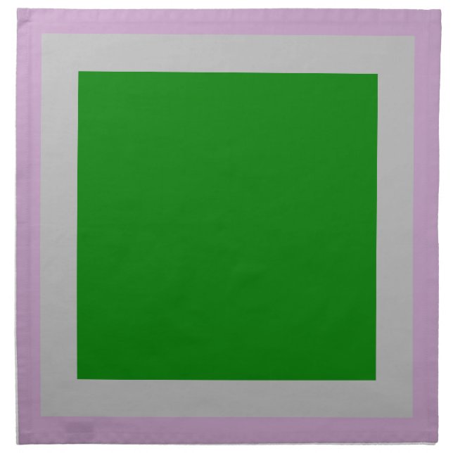Lilac Silver and Green Napkins (Front)