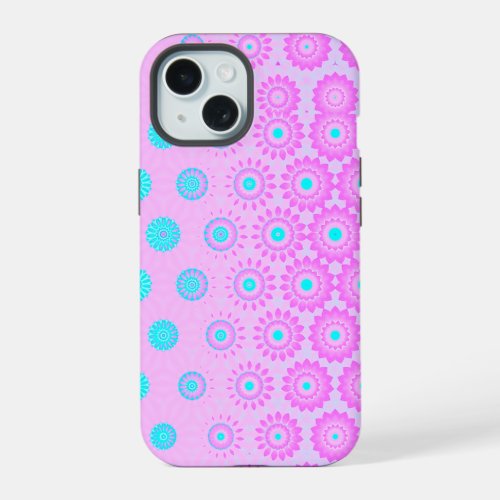 Lilac Sky Blue and Pink Flowers  iPhone 15 Case