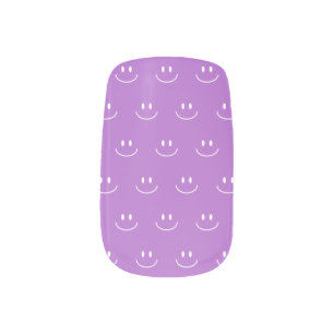 Lilac Smile Pattern Minx Nail Art