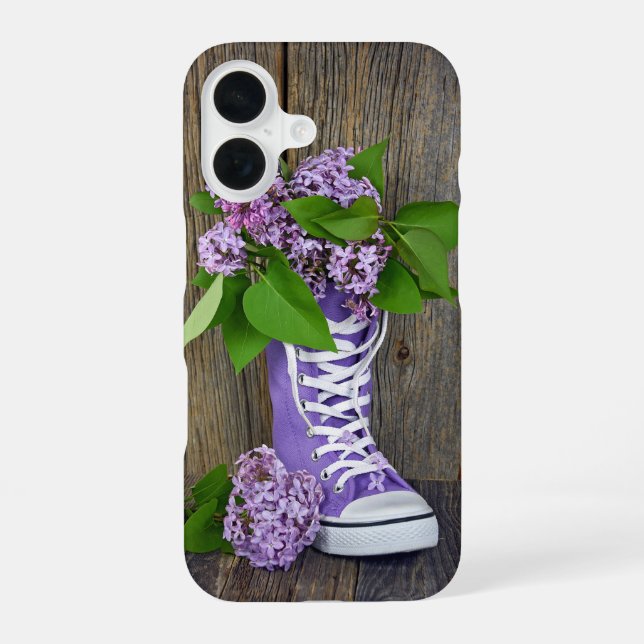 Lilac Sneaker Iphone Case (Back)