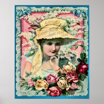 Lilac Soap Lady Vintage Advertisement Poster by LeAnnS123 at Zazzle
