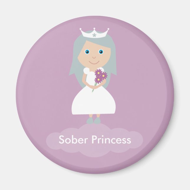 Lilac Sober Princess magnet (Front)