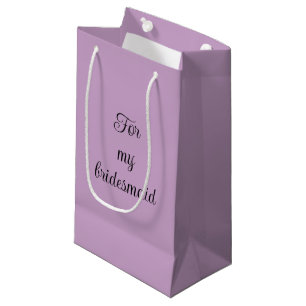 Lilac Solid Color Bridesmaid Small Gift Bag