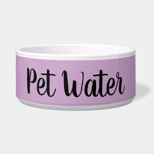 Lilac Solid Color Pet Water Bowl