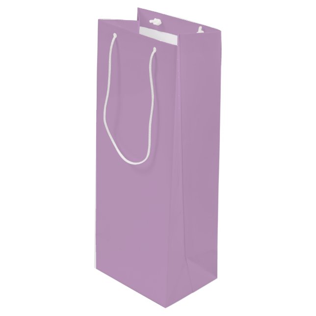 Lilac Solid Color Wine Gift Bag (Front Angled)