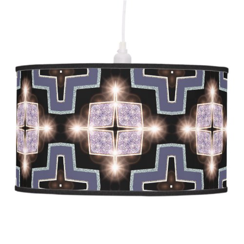 Lilac Sparkle Art Deco Table  Hanging Lamp Shade