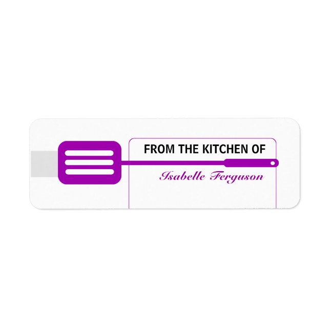 Lilac Spatula Kitchen Label (Front)
