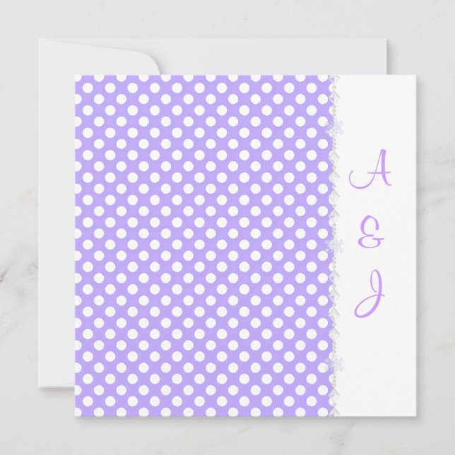 LILAC SPOT CRYSTAL WEDDING INVITATION (Front)