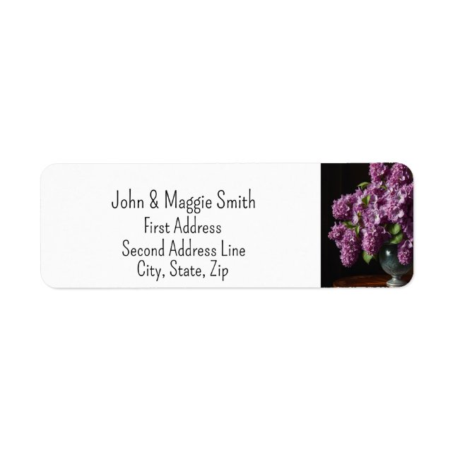 Lilac Spring Flowers Floral Garden Art Label (Front)